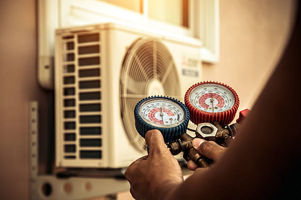 Professional Air Conditioning Service technician working in Austin, TX